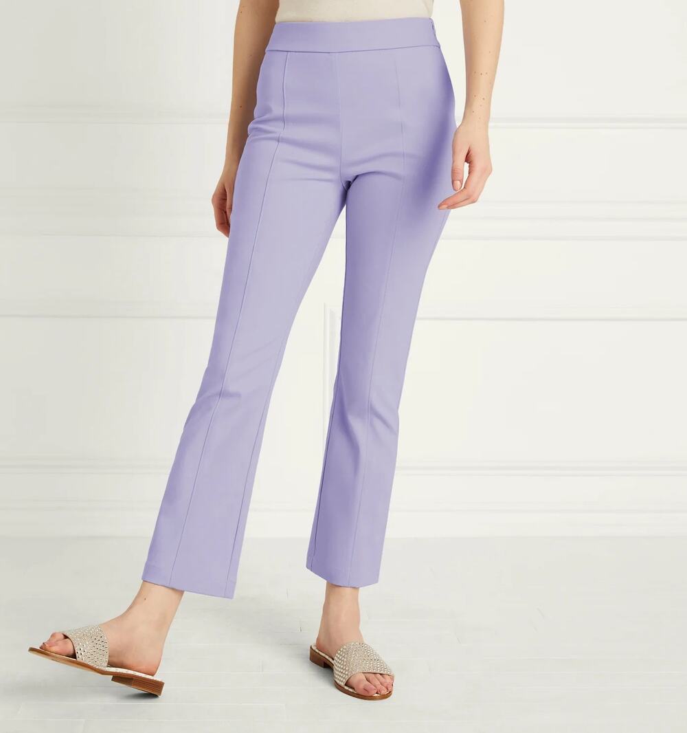 Hill House Lavender Purple Claire Mid Rise Straight Leg Pants Size L